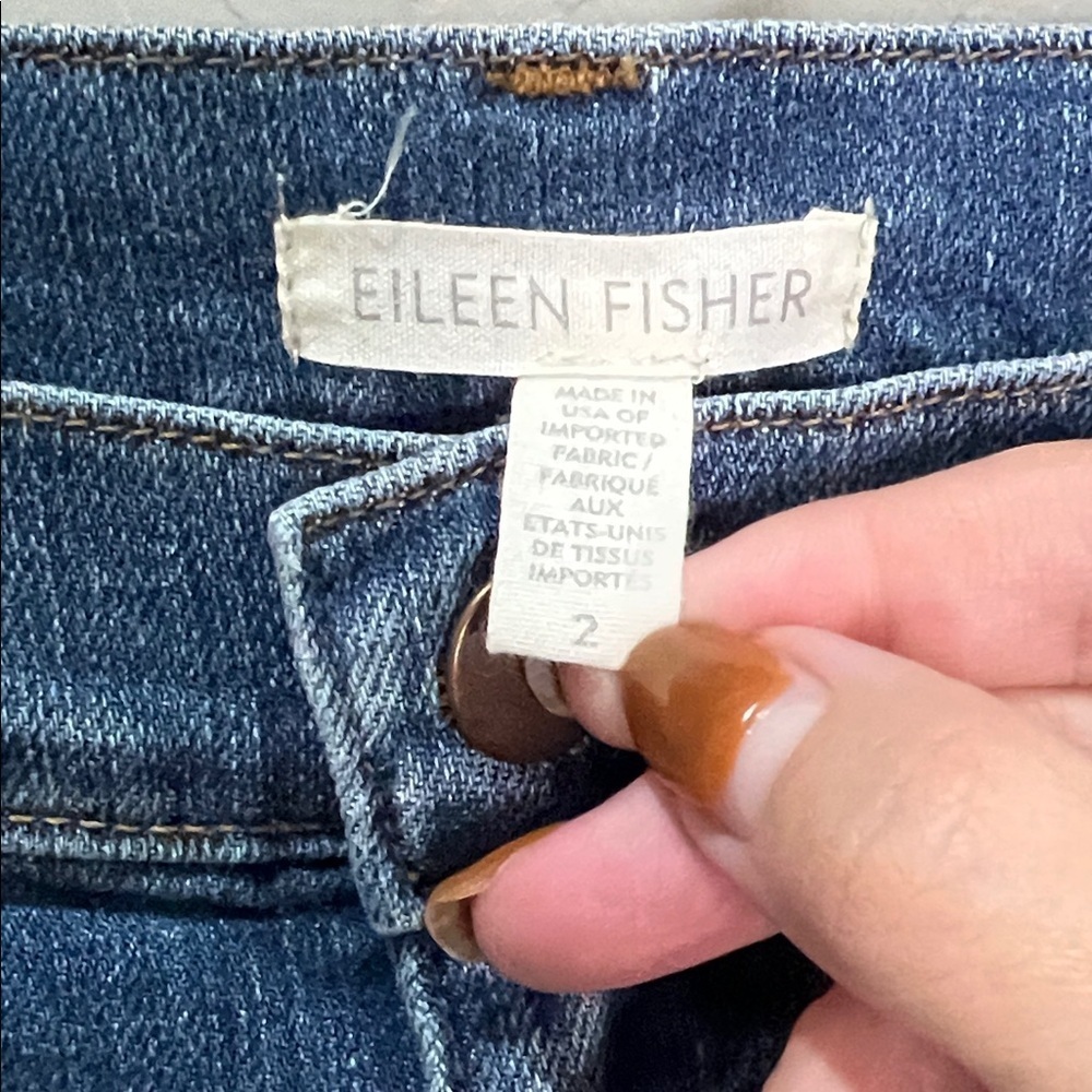 Eileen Fisher Jeans Denim Cropped Boyfriend Oversized Vintage Skinny Luxury - Picture 4 of 12